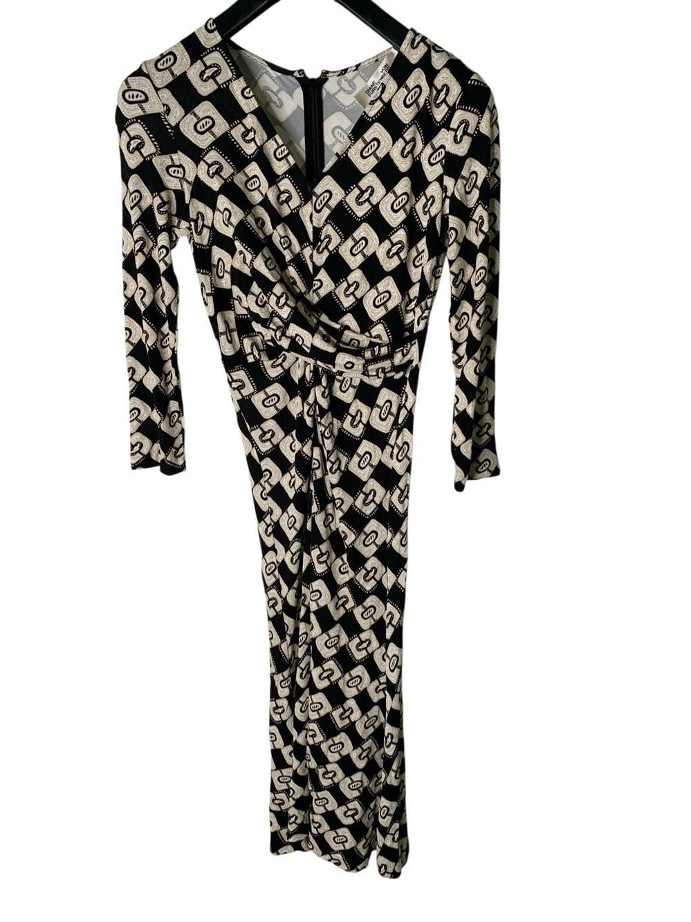 Diane Von Furstenberg Timmy ruched jersey midi dress women's size 4 - Picture 2 of 4